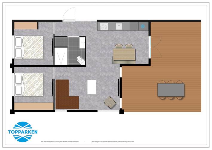 Ferienwohnung für 4 Personen, mit Terrasse und Garten sowie Kinderpool und Pool