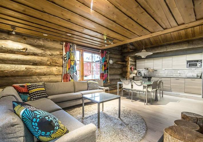 Lodge voor 6 personen, met terras en sauna, met huisdier in Finland