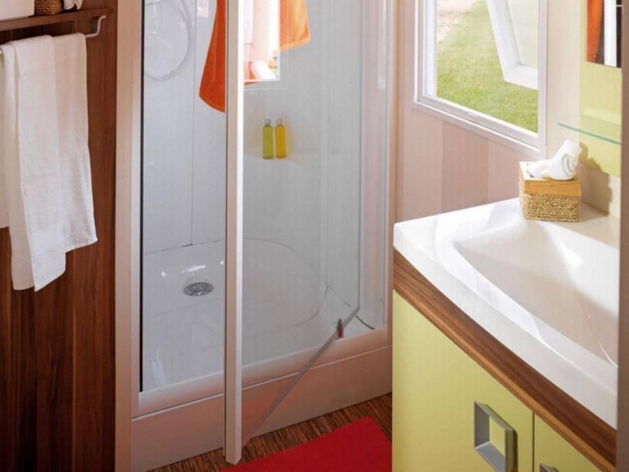 Camping Le Cottage Fleuri - Mobilheim 4 personen - Mobilheim Familie mit Klimaanlage in La Tranche-sur-Mer, Vendée