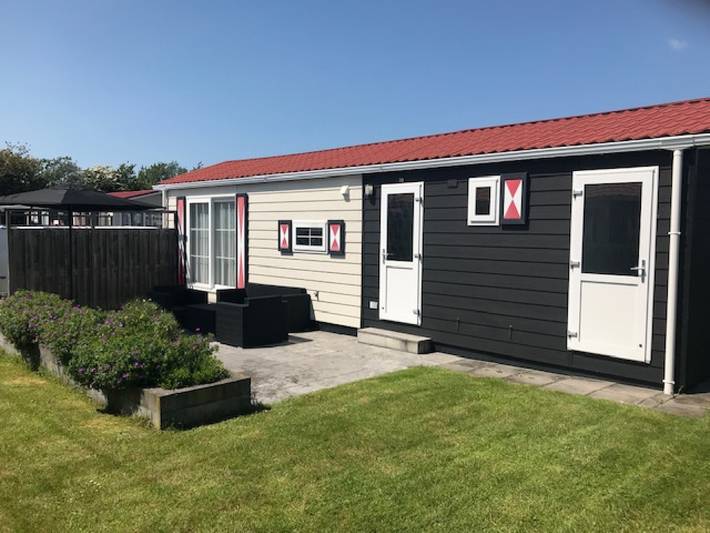 Chalet für 4 Personen, mit Terrasse und Garten, mit Haustier in Serooskerke
