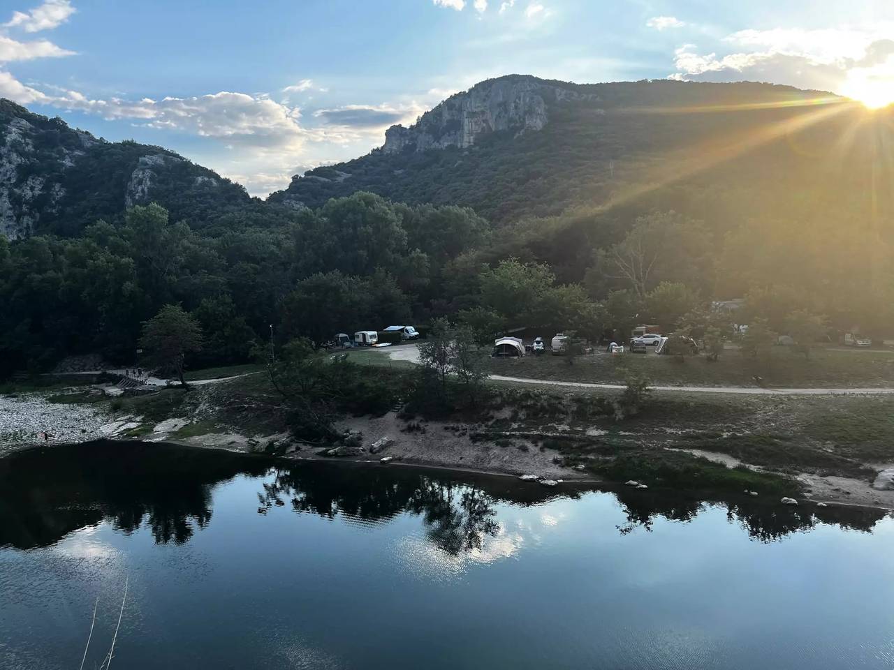 Pavilion 4 with view - 1 bedroom with air conditioning + terrace and Tv 4 people in Salavas, Gorges de l’Ardèche