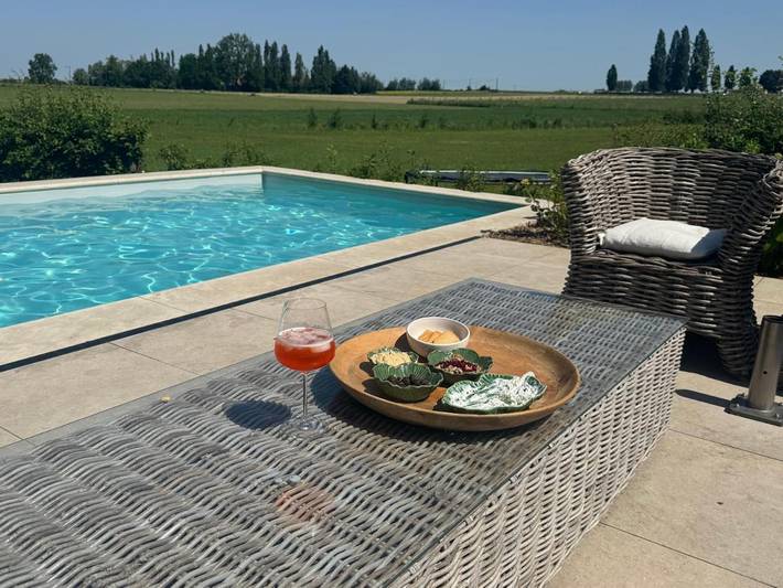 Maison de vacances pour 8 personnes, avec jardin ainsi que piscine et vue, animaux acceptés