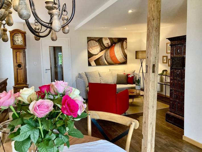 Ferienwohnung für 2 Personen, mit Balkon und Terrasse sowie Ausblick