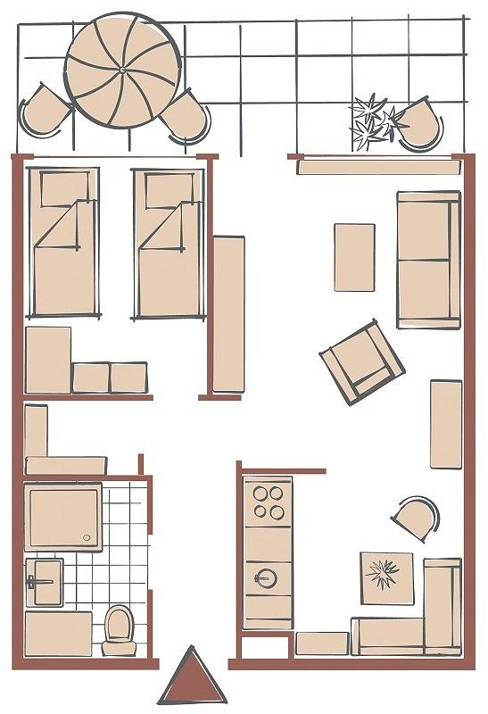 Ferienwohnung für 3 Personen, mit Balkon und Sauna, kinderfreundlich in Großenbrode - 2