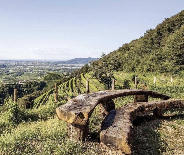 Gîte pour 5 personnes, avec Balcon ainsi que Terrasse et Vue à Pederobba