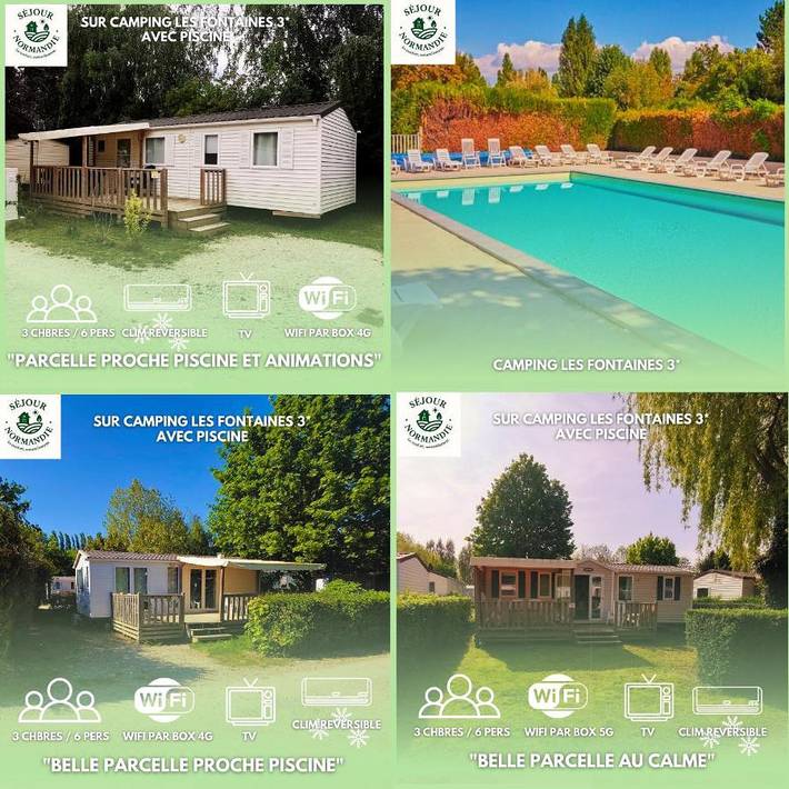 Parc de vacances pour 6 personnes, avec Terrasse ainsi que Jardin et Piscine à Ivry-la-Bataille