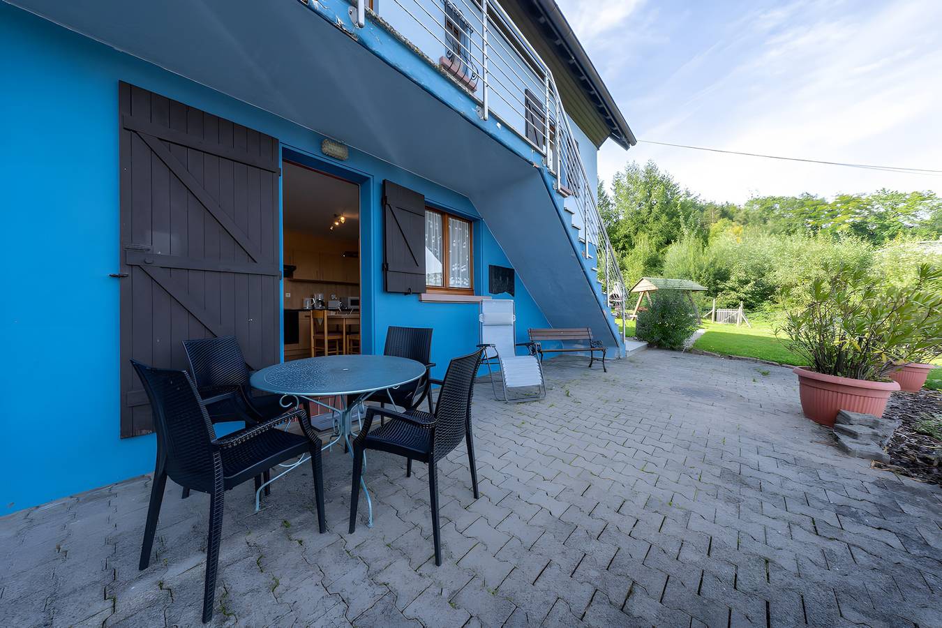 Apartamento entero, Apartamento «Le Cerisier - Gîte Les 4 Vents» con vistas a la montaña, terraza compartida y Wi-Fi in Thannenkirch, Parque natural regional de los Ballons des Vosges