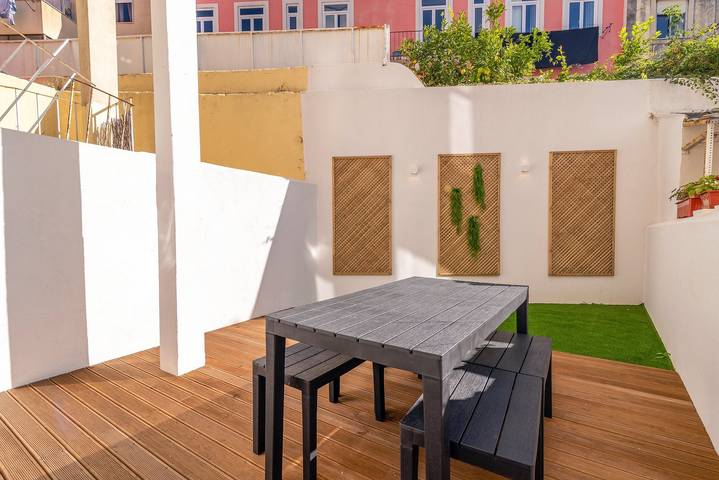 Apartamento para 3 personas, con jardín en Lisboa