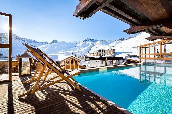 Hôtel pour 2 personnes, avec Balcon et Vue à Tignes