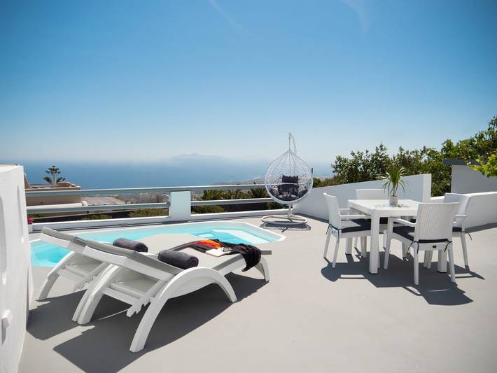 Casa de vacaciones para 4 personas, con jardín y terraza en Imerovigli