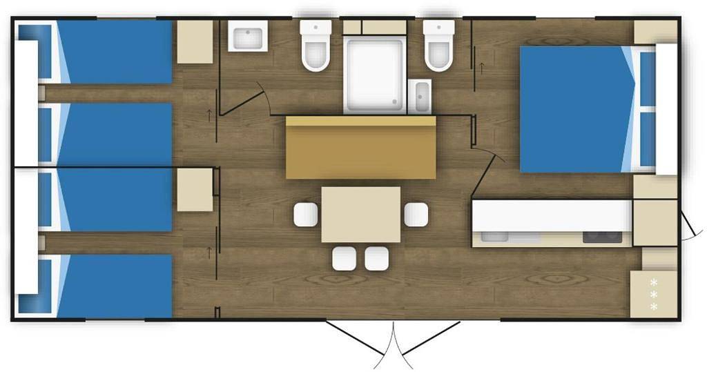 Glamping-Dorf Terme Tuhelj Mobilehome Vita Family für 6 Personen in Tuheljske Toplice, Krapina-Zagorje