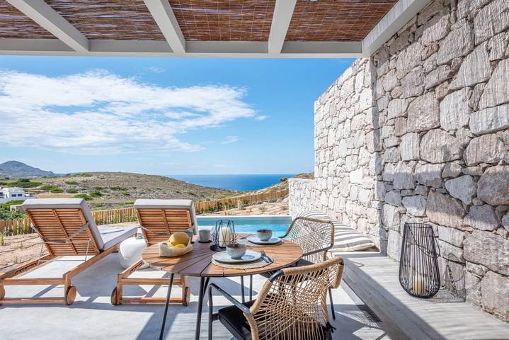 Location de vacances pour 4 personnes, avec terrasse et vue sur l’océan dans Milos - 4