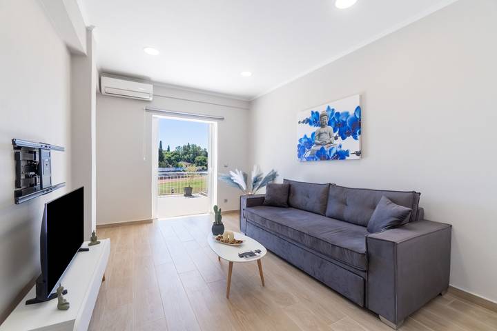 Gîte pour 4 personnes, avec balcon dans Corfou (ville)