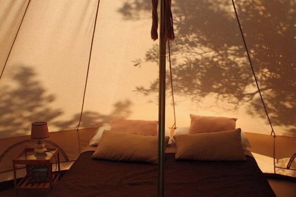 Boho Bell Tent for Couples | Olive Grove & Hanging Chair, Calabria in Falerna, Catanzaro Provinz