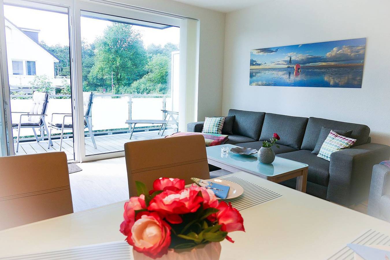 Ganze Wohnung, Haus Hohe Geest Hg05 – barrierearme Ferienwohnung mit Balkon & Sauna in Sahlenburg Strand, Cuxhaven