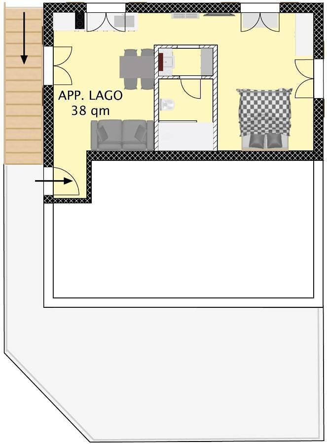 Gîte pour 2 personnes, avec vue sur le lac et balcon ainsi que vue et jardin à Gargnano - 2