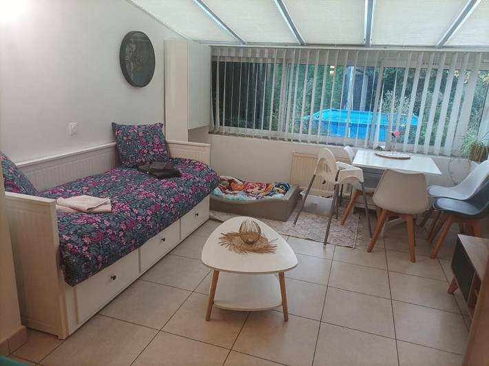 Appartement de vacances pour 4 personnes, avec Terrasse ainsi que Jardin et Piscine
