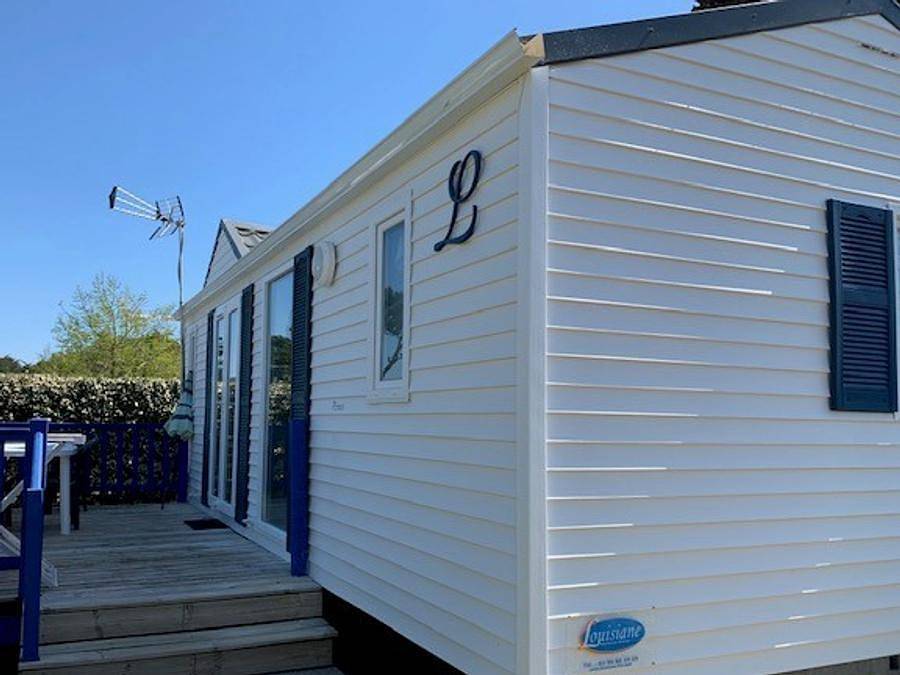 Camping Le Bois d'Amour - Mobilhome 4 personas - 2 habitaciones cerca de la carretera (n°25) in Île-Tudy, Region de Quimper