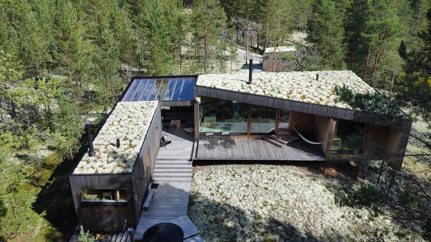 Willa dla 8 osób, z ogród i widok oraz widok na jezioro i sauna - 1