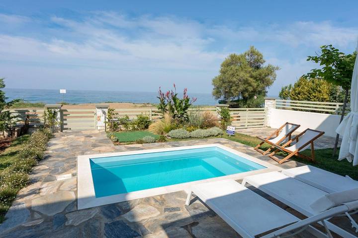 Appartement de vacances pour 2 personnes, avec balcon ainsi que piscine et jardin