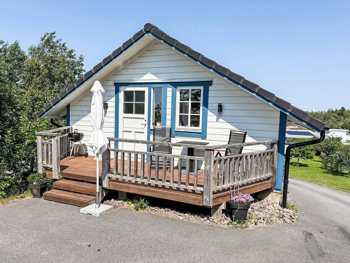 Bungalow für 4 Personen, mit Terrasse und Garten sowie Ausblick in Südschweden