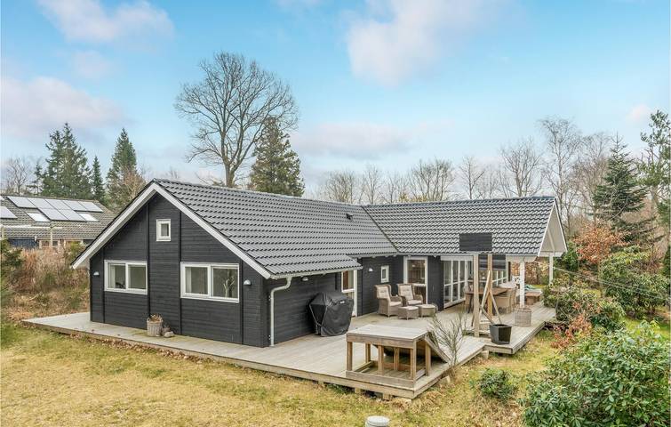 Ferieudlejning for 8 personer, med sauna og terrasse samt jacuzzi, husdyr tilladt i Dronningmølle