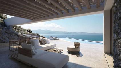 Chambre d’hôte pour 2 personnes, avec vue et jardin à Thera