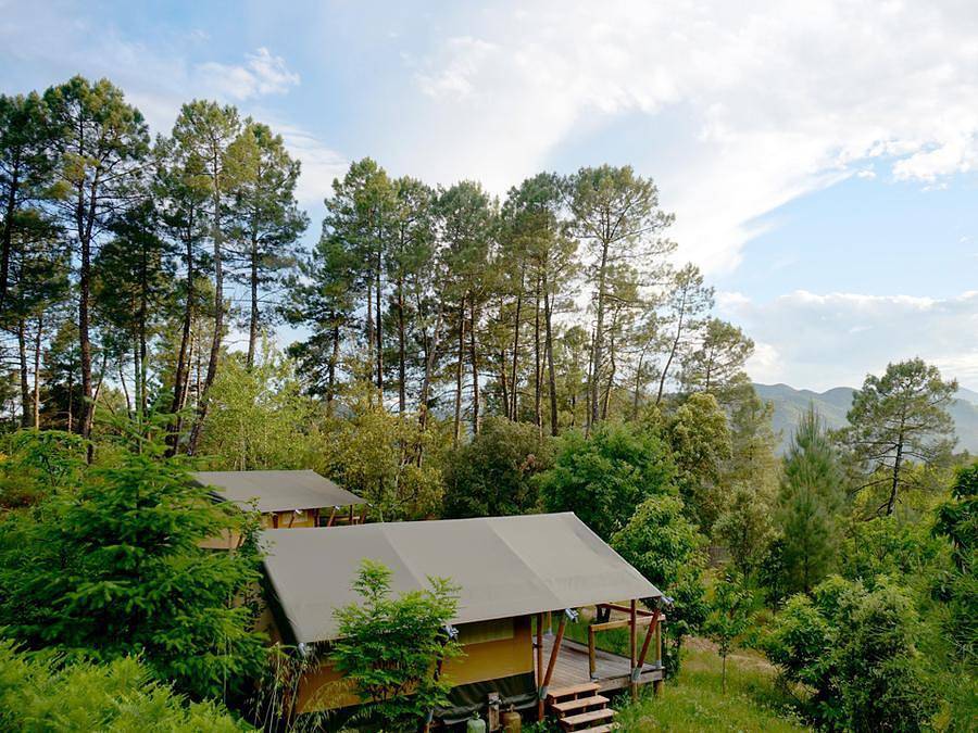 Bivouac nature - Tienda de lona y madera 4 personas - Baroudeur (sin baño privado) in Saint-Jean-du-Gard, Cevenas