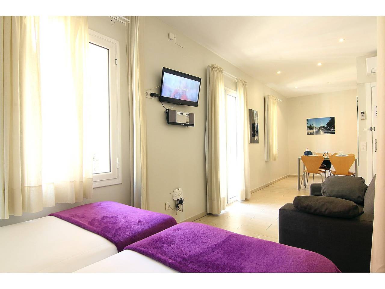 Hel studio-lejlighed, Studio for 2 personer med balkon in Barcelona Centre, Barcelona