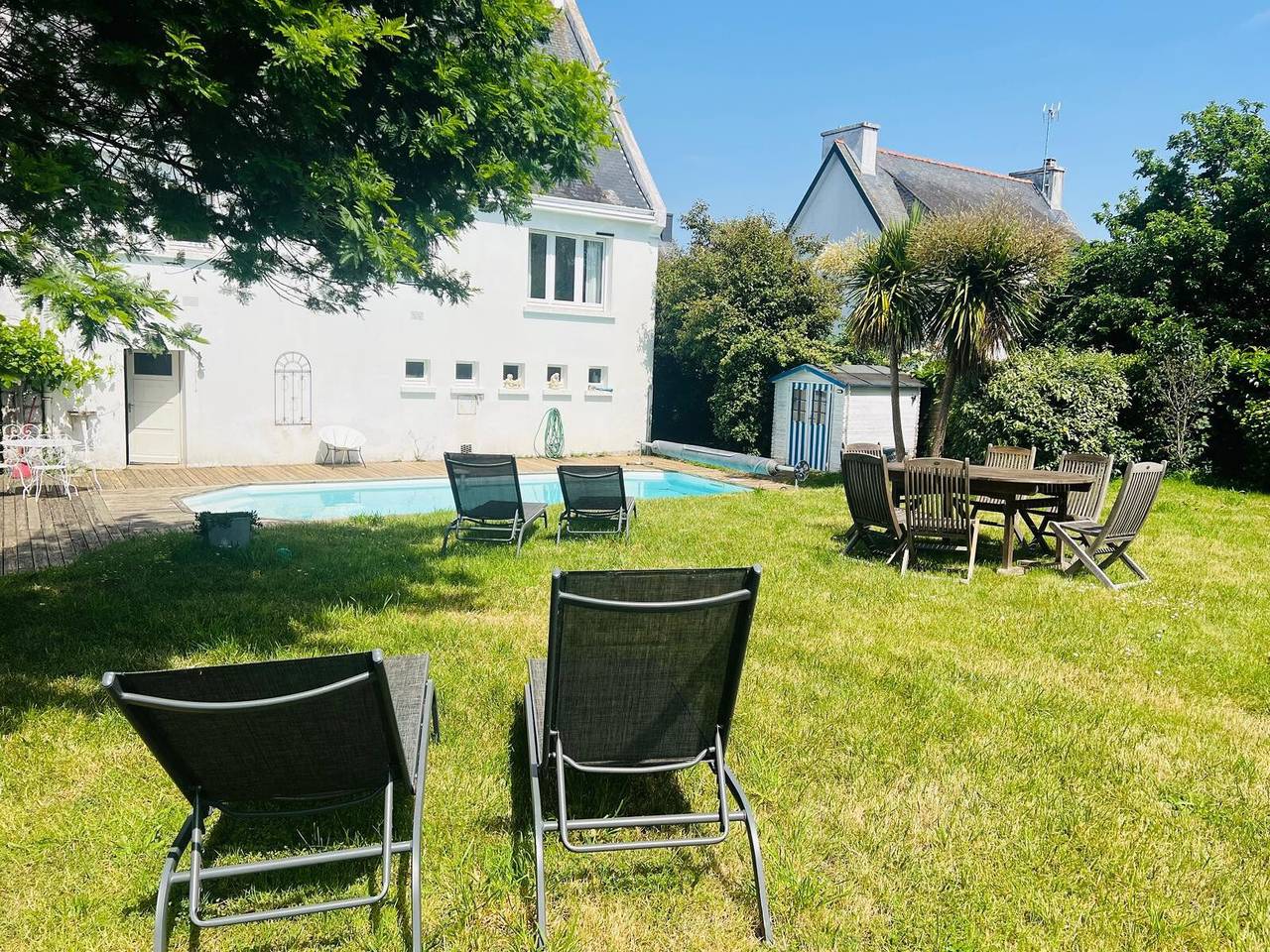 La Parenthèse Océane – Piscina privada, jardín y Wi-Fi cerca de la playa in Le Cabellou, Concarneau