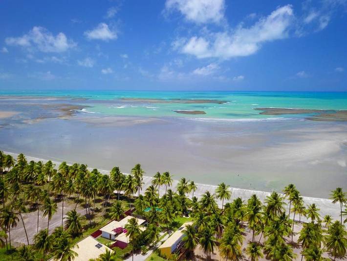 Pousadas para 5 pessoas, com vista e jardim e ainda piscina em Japaratinga