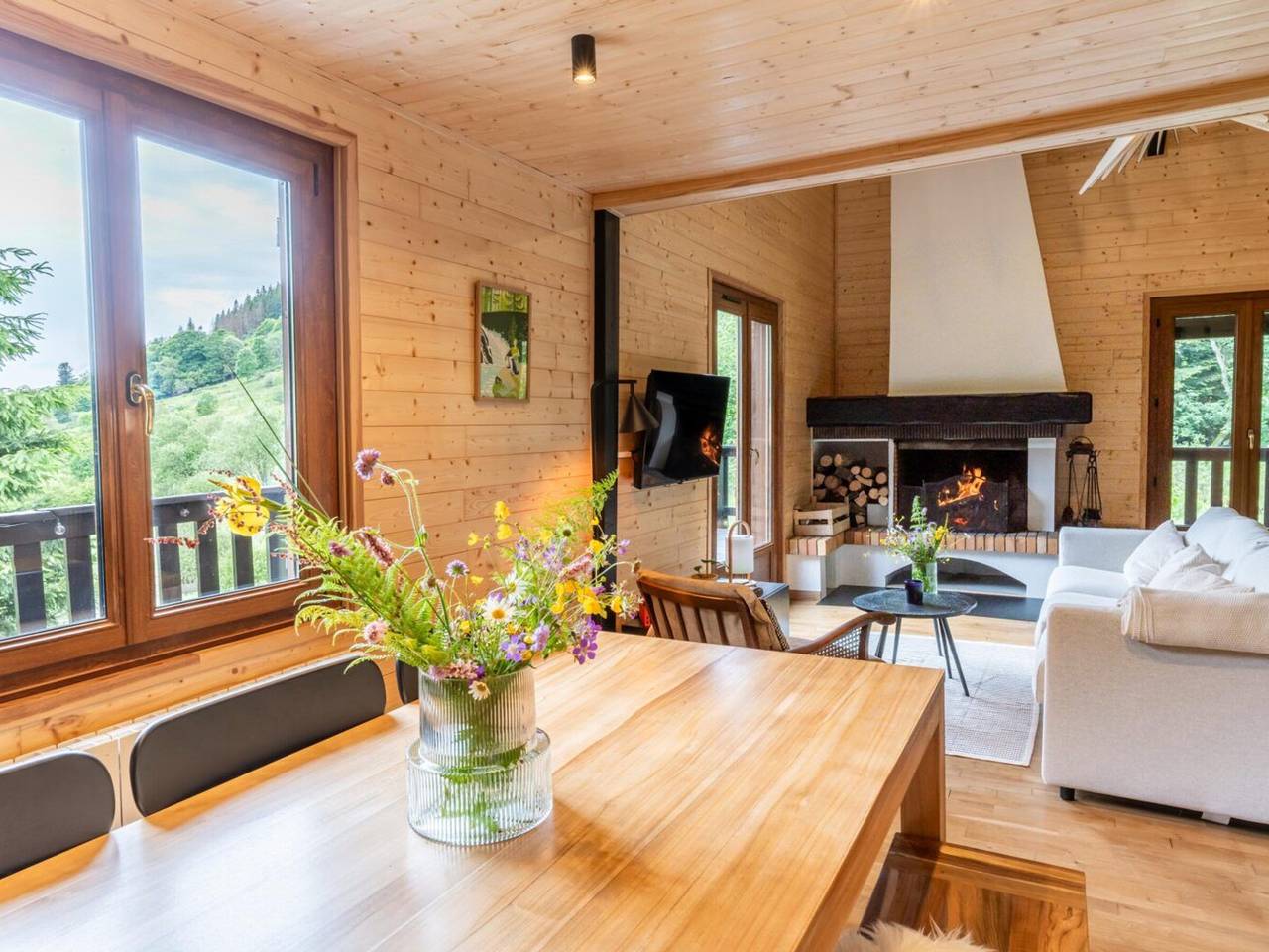 Modernes Chalet mit Kamin und Haustiere willkommen nahe Gérardmer in Sapois, Regionaler Naturpark Belchen der Vogesen