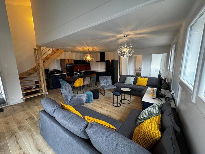 Ferienhaus für 12 Personen, mit Balkon und Terrasse sowie Ausblick