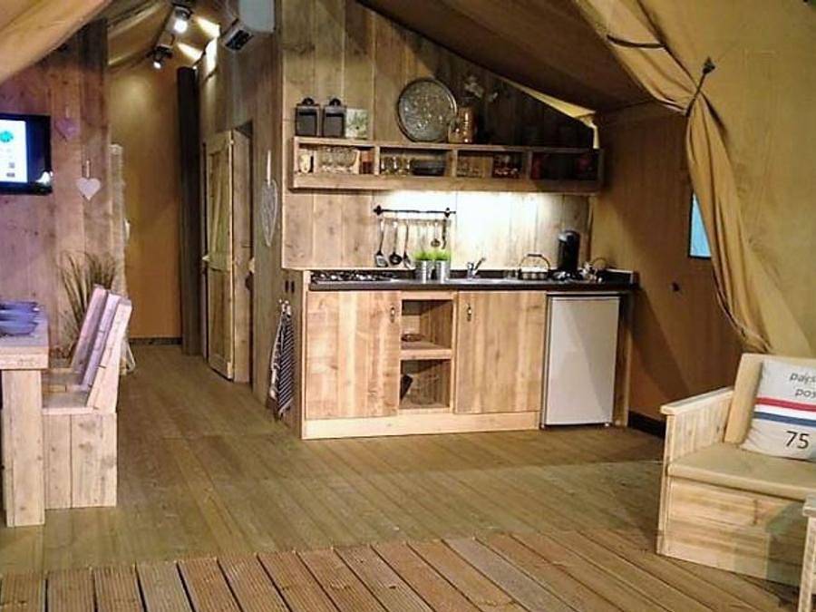 Le Pearl - Camping Paradis - Safaritent 4 personen - Safari - 2 slaapkamers in La Côte Vermeille, Argelès-sur-Mer