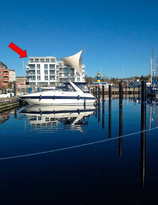 Ferienwohnung für 5 Personen, mit Balkon und Whirlpool sowie Sauna und Seeblick in Eckernförde