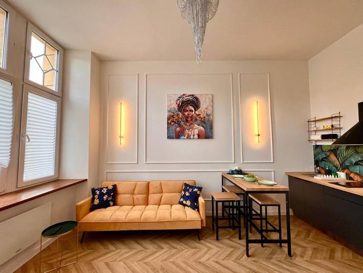 Loft dla 4 osób, z Balkon i Widok w Łódź