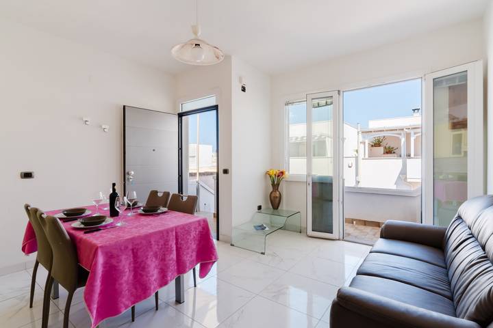 Maison de vacances pour 4 personnes, avec Balcon à Torre San Giovanni