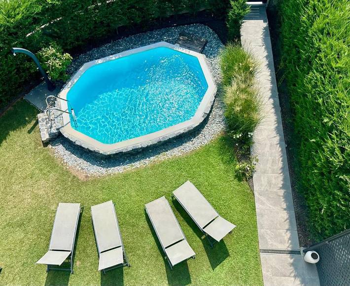 Villa für 3 Personen, mit Balkon und Terrasse sowie Garten und Pool in Valeggio sul Mincio