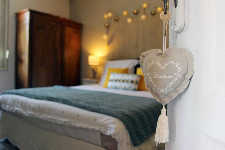 Gîte pour 2 personnes, avec jardin ainsi que piscine et vue à Le Mesnil-Garnier