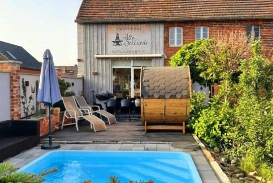 Alte Schmiede mit Sauna, Pool und Whirpool im Außenbereich schönstes Ferienhaus der Lausitz in Geierswalde, Elsterheide