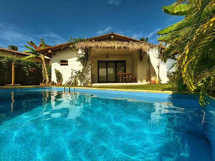 Casas e apartamentos de temporada para 4 pessoas, com piscina e vista e ainda jardim, adaptado a crianças em Porto de Pedras