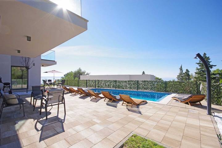 Dom wakacyjny dla 10 osób, z Balkon i Widok na ocean w Tučepi