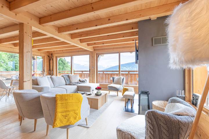 Location de vacances pour 10 personnes, avec sauna ainsi que jardin et terrasse à Hérémence - 4