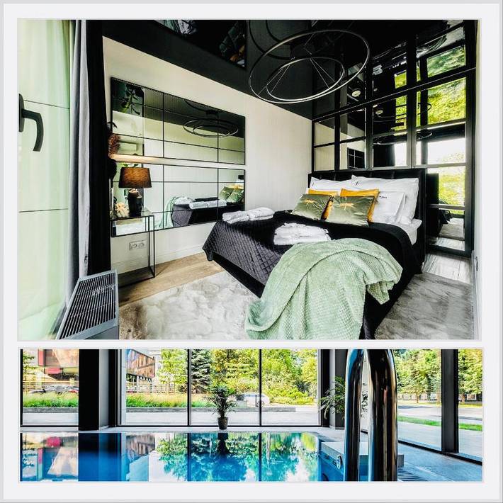 Apartament wakacyjny dla 4 osób, z basen i sauna oraz ogród i jacuzzi w Lublin