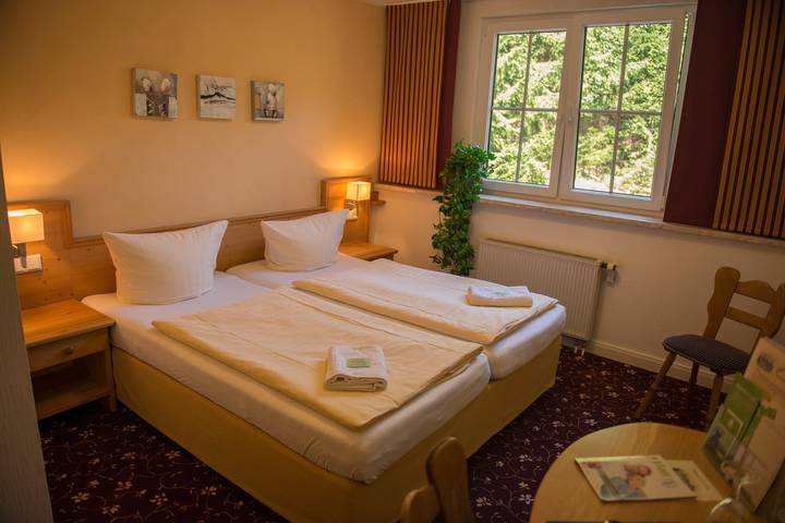 Zimmer für 4 Personen, mit Terrasse und Whirlpool sowie Sauna in Saalfeld/Saale