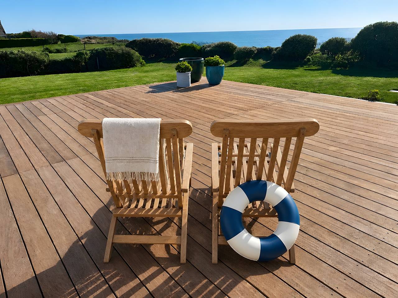 Ferienhaus „Kerou Plage“: Meerblick, 50 m zum Strand, privater Pool in Clohars-Carnoët, Quimper und Umgebung