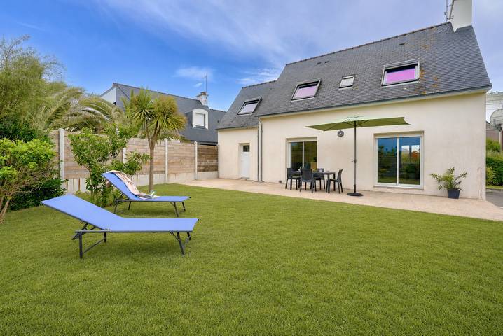 Maison de vacances pour 5 personnes, avec Vue sur l’océan ainsi que Terrasse et Jardin à Guilvinec