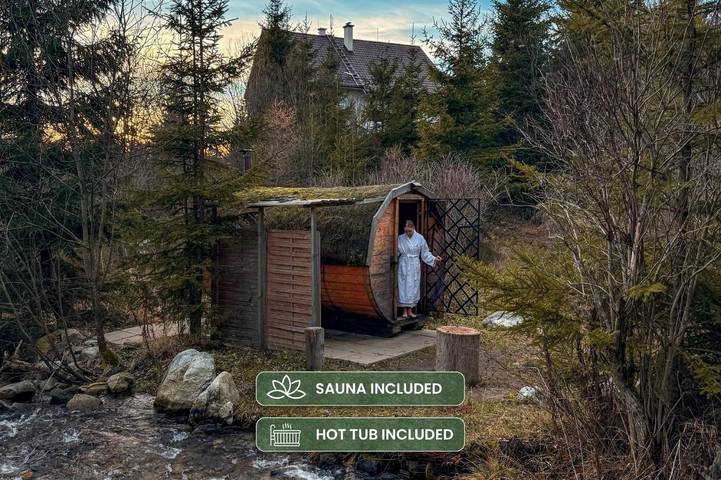 Domek letniskowy dla 13 osób, z ogród i jacuzzi oraz sauna w Słowacja