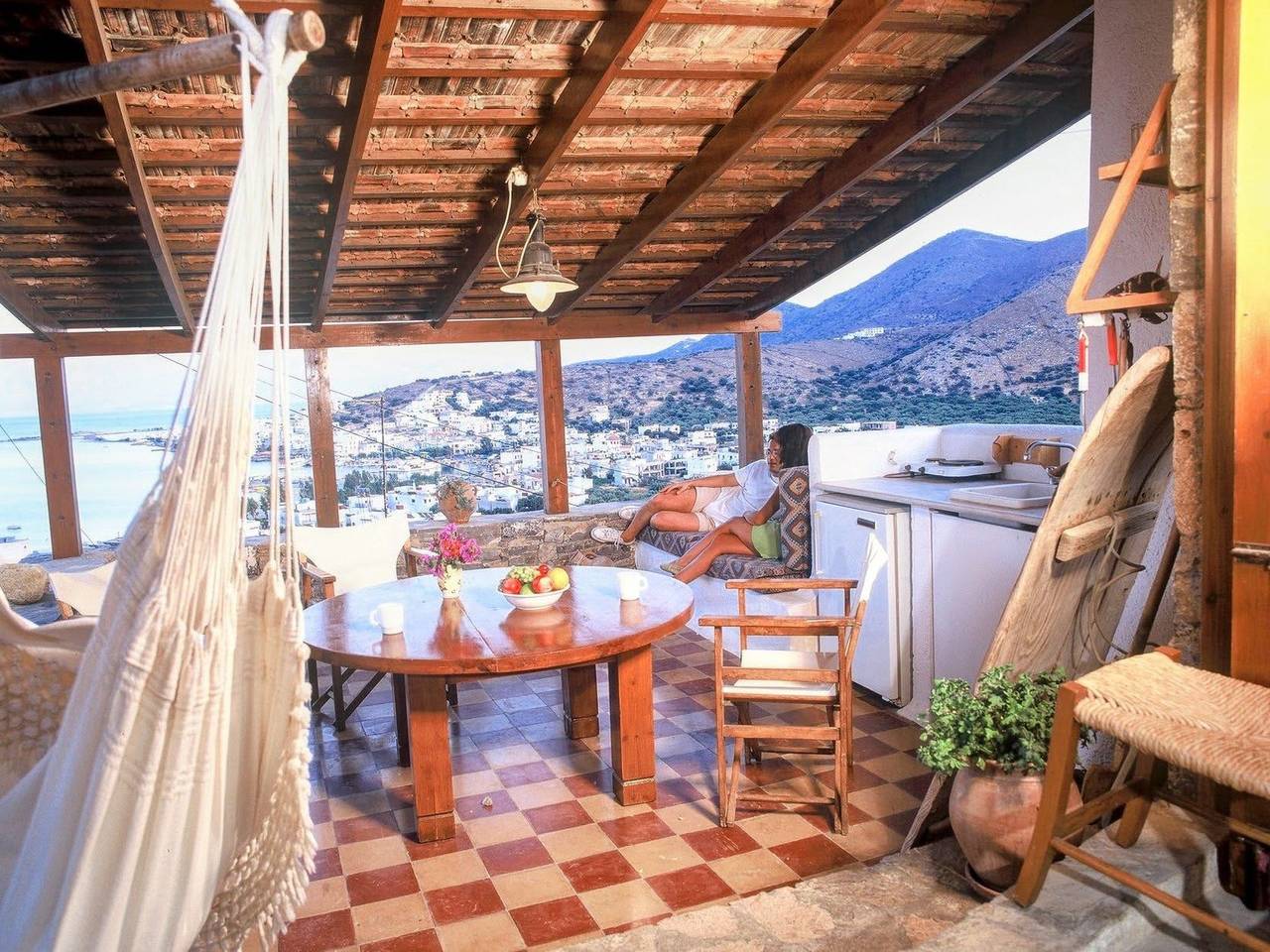 Meerblick-Ferienhaus Argyro in Mavrikiano. in Elounda, Lasithi