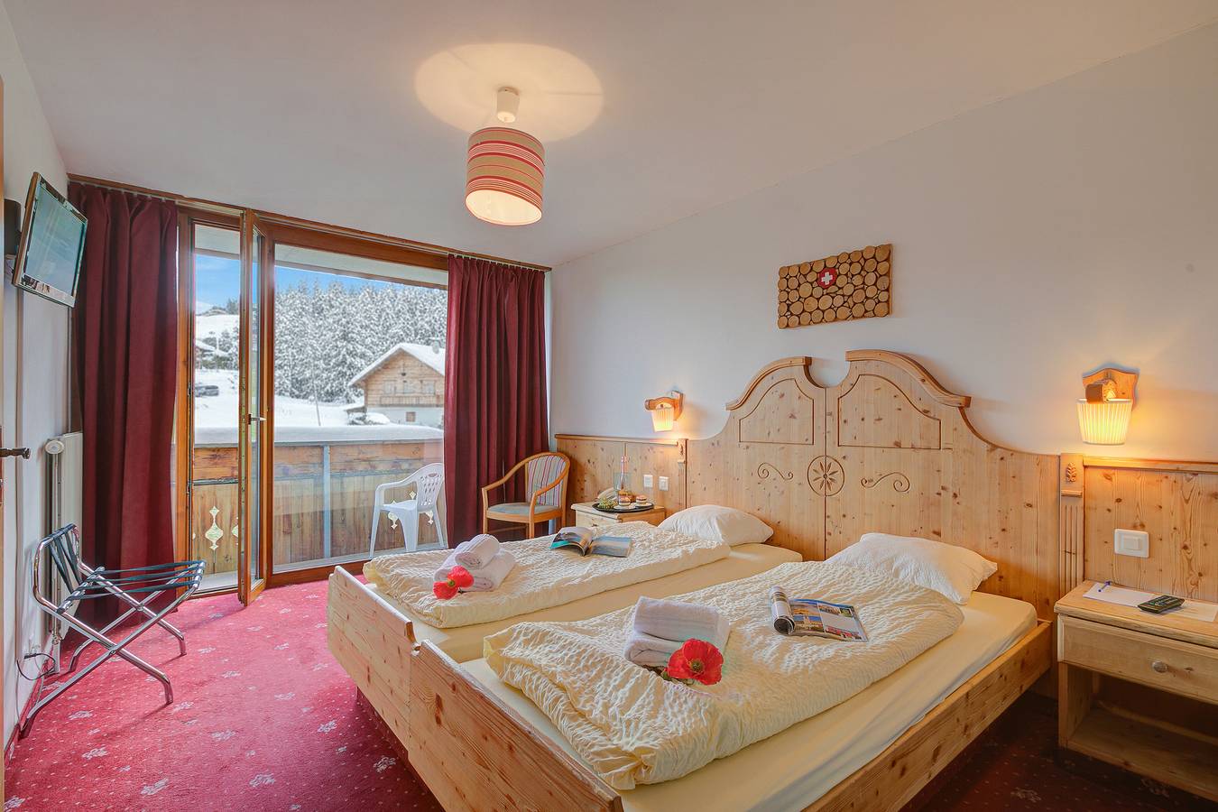 Hotel Relais Alpin Twin Room & Balcony2 in Les Mosses, Ormont-Dessous